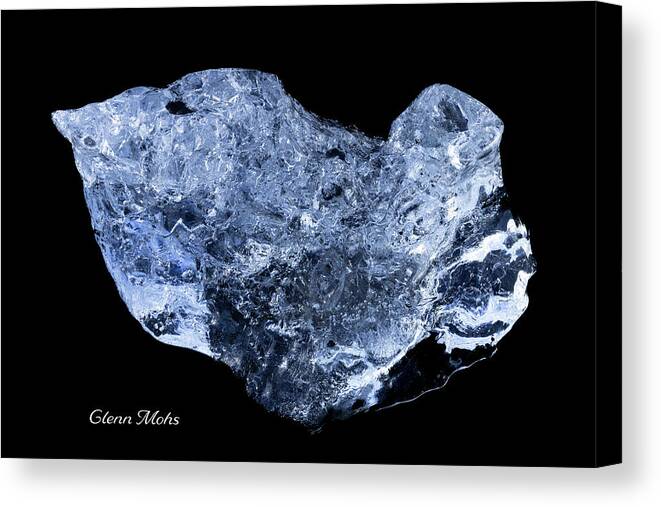 Glacial Artifact Canvas Print featuring the photograph Blue Ice Sculpture 9 by GLENN Mohs