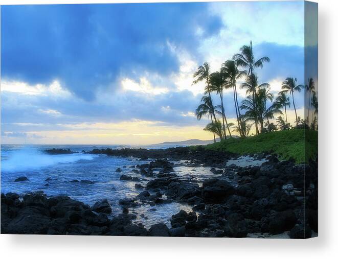 Hawaii Canvas Print featuring the photograph Blue Sunset on Kauai by Robert Carter