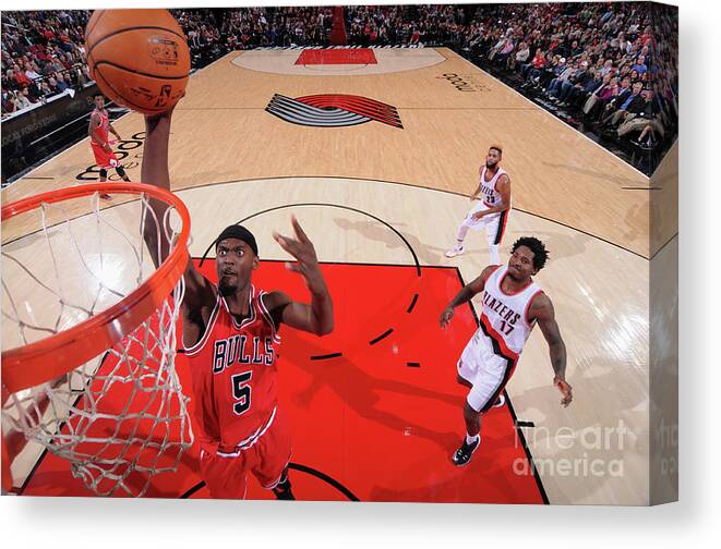 Nba Pro Basketball Canvas Print featuring the photograph Bobby Portis by Sam Forencich