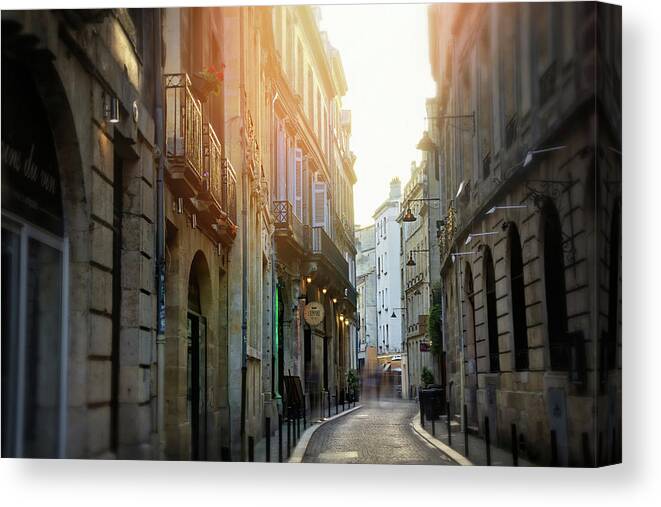 Bordeaux Canvas Print featuring the photograph Bordeaux France European Street Scenes by Carol Japp