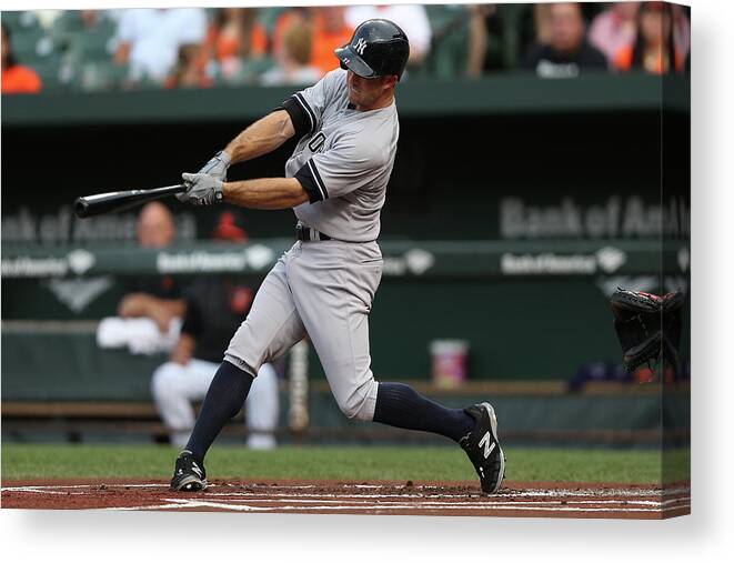 People Canvas Print featuring the photograph Brett Gardner by Patrick Smith