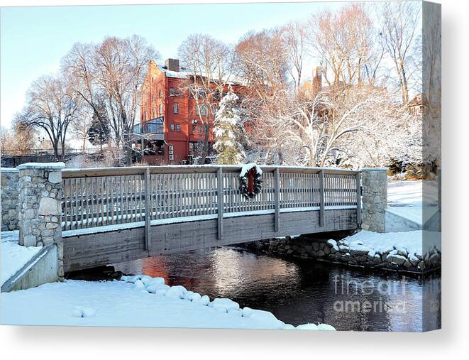 Brewster Gardens Canvas Print featuring the photograph Brewster Gardens in Winter by Janice Drew