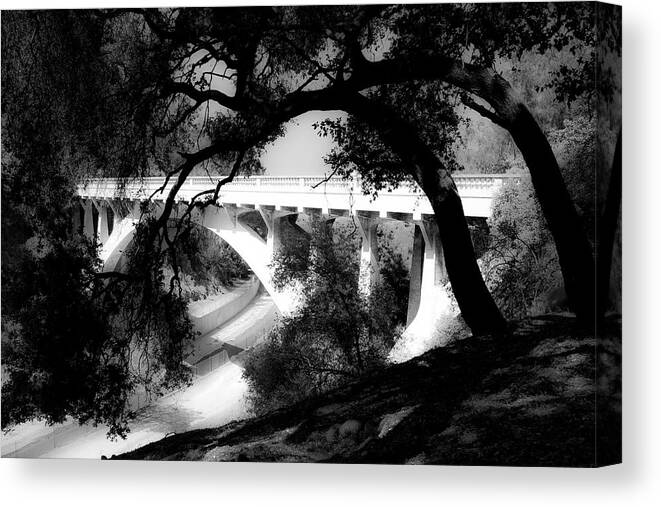 Monochromatic Canvas Print featuring the photograph Bridge to God by Eyes Of CC