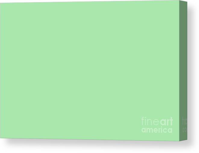 Bright Mint Green Solid Color - Pairs with Coloro Neo Mint 065-80-23 2020  Color of the Year Canvas Print / Canvas Art by PIPA Fine Art - Simply Solid  - PIPA Fine Art - Simply Solid - Website