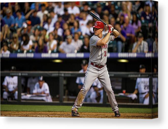 National League Baseball Canvas Print featuring the photograph Bruce Fields by Dustin Bradford