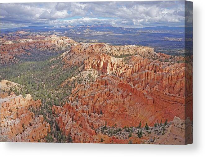 Bryce Canyon National Park Canvas Print featuring the photograph Bryce Canyon National Park - Panorama by Yvonne Jasinski