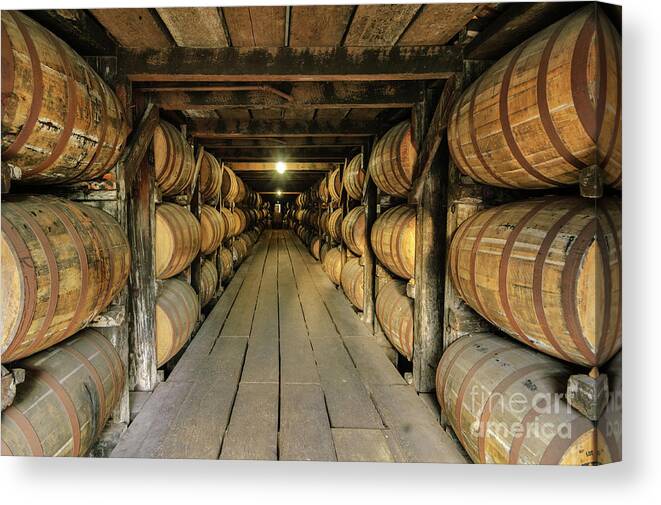 Rick Canvas Print featuring the photograph Buffalo Trace Rick House - D008610 by Daniel Dempster