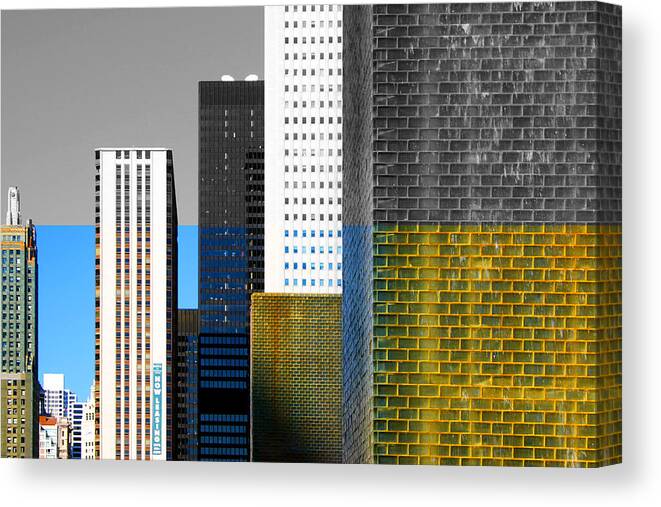 Architecture Canvas Print featuring the photograph Building Blocks Cityscape by Patrick Malon