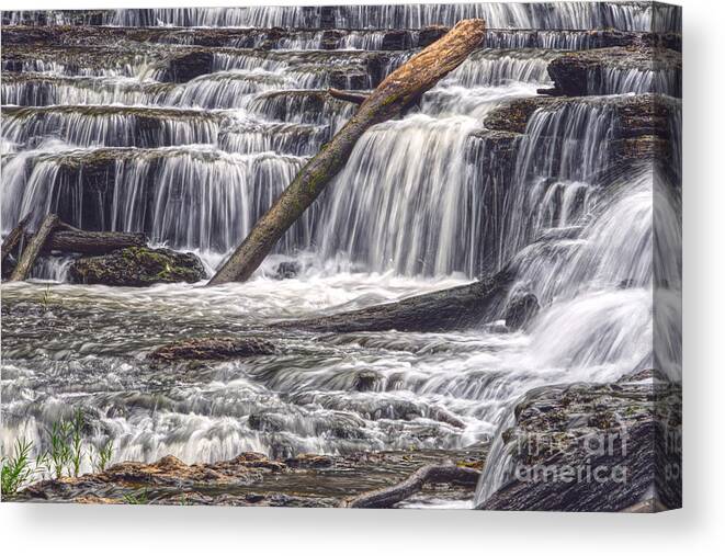 Burgess Falls State Park Canvas Print featuring the photograph Burgess Falls 5 by Phil Perkins