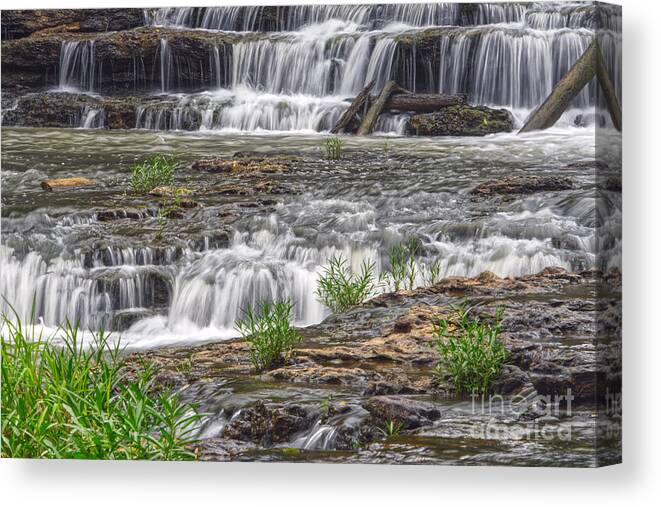 Burgess Falls State Park Canvas Print featuring the photograph Burgess Falls 9 by Phil Perkins