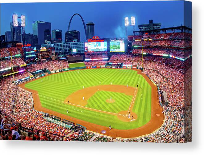 St Louis Cardinals Gallery Wrapped Canvas 48"x16" Canvas Busch Stadium 