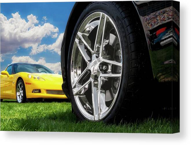  Vettes Canvas Print featuring the photograph C Sixes by Gary Warnimont