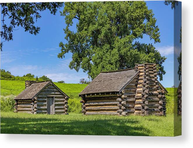 0662 Canvas Print featuring the photograph Cabins at Valley Forge by Gordon Elwell