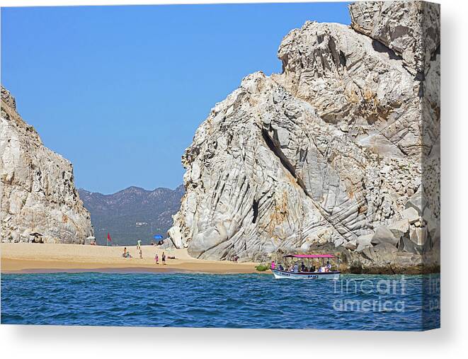 Tourist Boat Canvas Print featuring the photograph Cabo San Lucas at Baja California Sur, Mexico by Arterra Picture Library