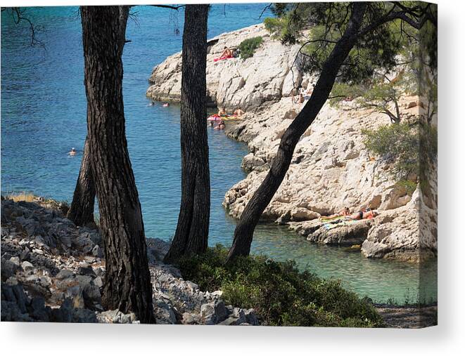 Tranquility Canvas Print featuring the photograph Calanques near Cassis by Martin Child