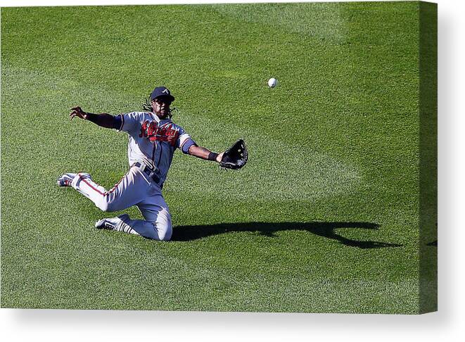 People Canvas Print featuring the photograph Cameron Maybin by Jim Mcisaac