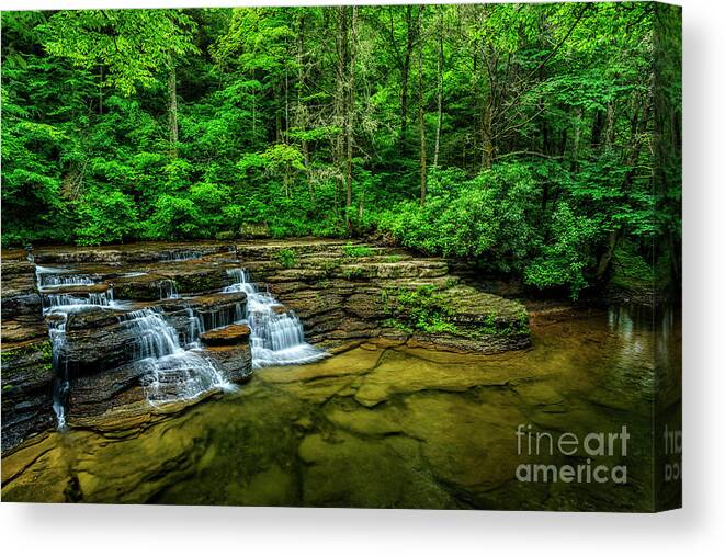 Spring Canvas Print featuring the photograph Campbell Falls Camp Creek State Park by Thomas R Fletcher