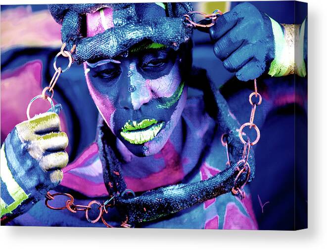 Black Light Canvas Print featuring the photograph Can't contain me by Jose Pagan