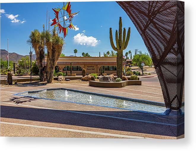 Carefree Canvas Print featuring the photograph Carefree Desert Garden 2 by Lonnie Paulson