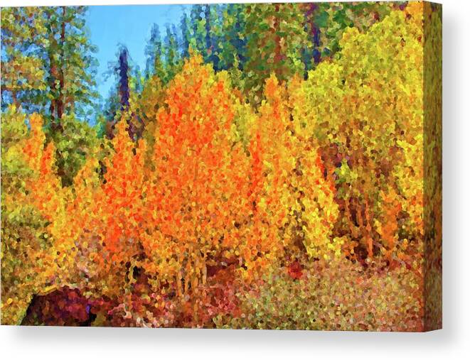 Painting Canvas Print featuring the digital art Carson River Fall Colors by David Desautel