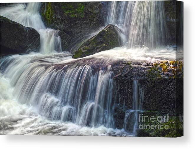 Tremont Canvas Print featuring the photograph Cascading Waterfalls by Phil Perkins