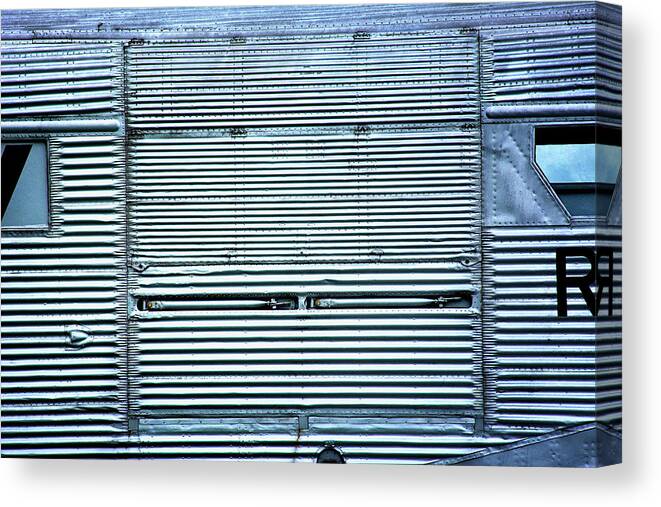 Corrugated Iron Canvas Print featuring the photograph Case made of corrugated iron by Bernhard Schaffer