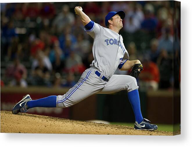 Ninth Inning Canvas Print featuring the photograph Casey Janssen by Cooper Neill