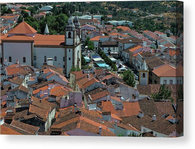 Portugal Canvas Print featuring the photograph Castelo de Vide from the Castle by Angelo DeVal
