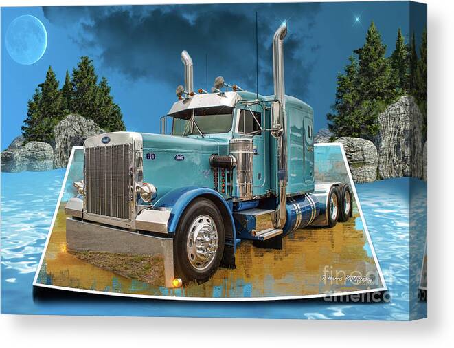 Big Rigs Canvas Print featuring the photograph Catr9324-19 by Randy Harris