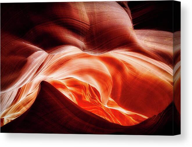 Antelope_canyon Canvas Print featuring the photograph Cave of Wonders by Bradley Morris