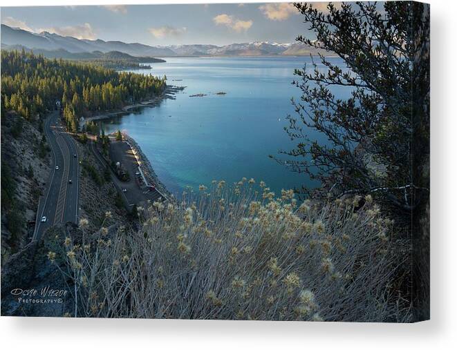 Tahoe Canvas Print featuring the photograph Cave Rock by Devin Wilson