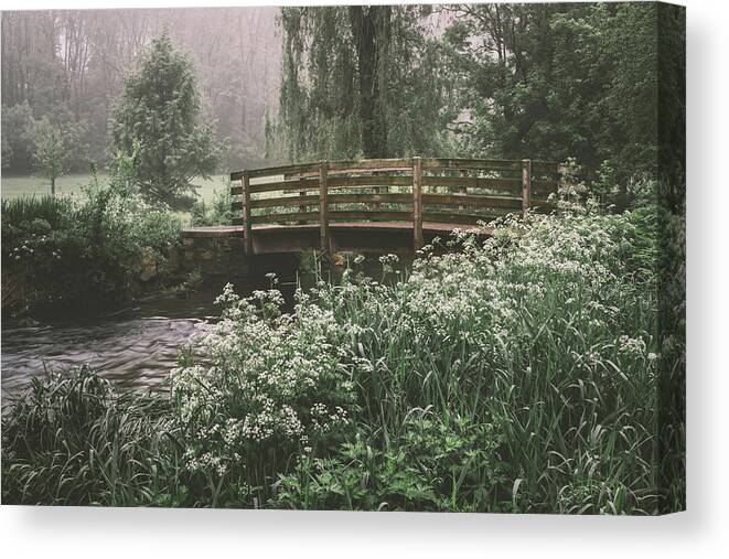 Creek Canvas Print featuring the photograph Cedar Creek Park - Wildflowers by the Creek by Jason Fink