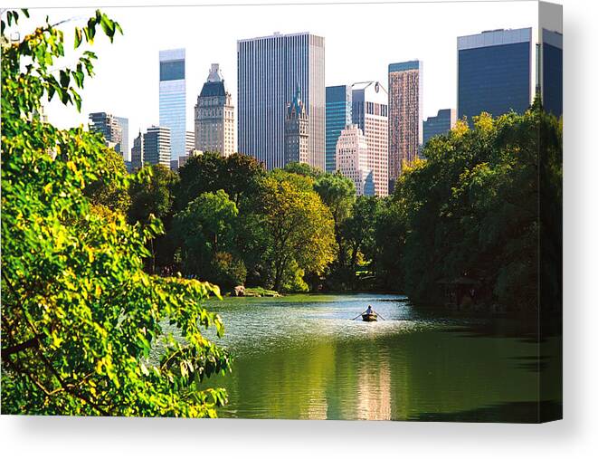 Central Park Canvas Print featuring the photograph Central Park by Claude Taylor