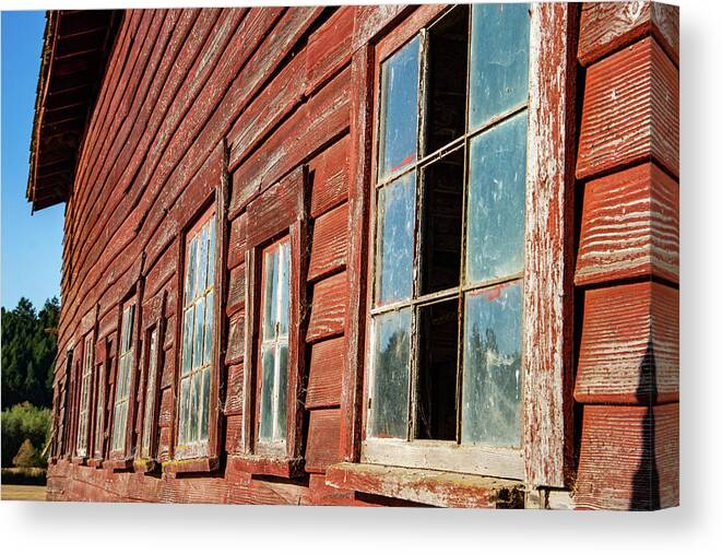 Rust Canvas Print featuring the photograph Remembering a Century Old Red Barn by Leslie Struxness