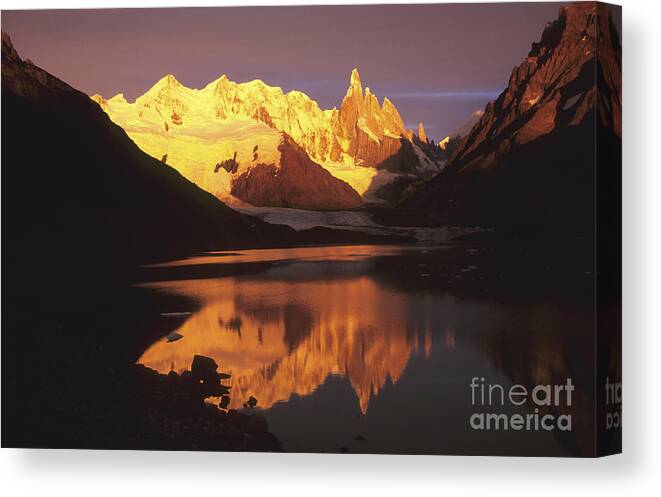 Patagonia Canvas Print featuring the photograph Cerro Torre Patagonia Argentina by James Brunker