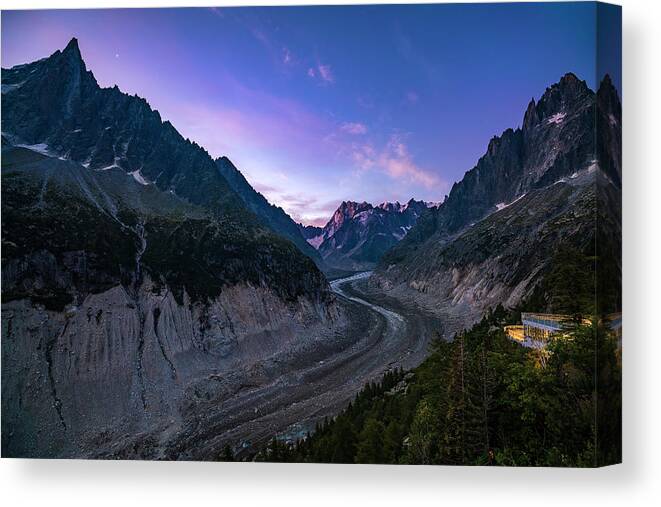 Chamonix Canvas Print featuring the photograph Chamonix - Mer de Glace aka the Sea of Ice glacier by Olivier Parent