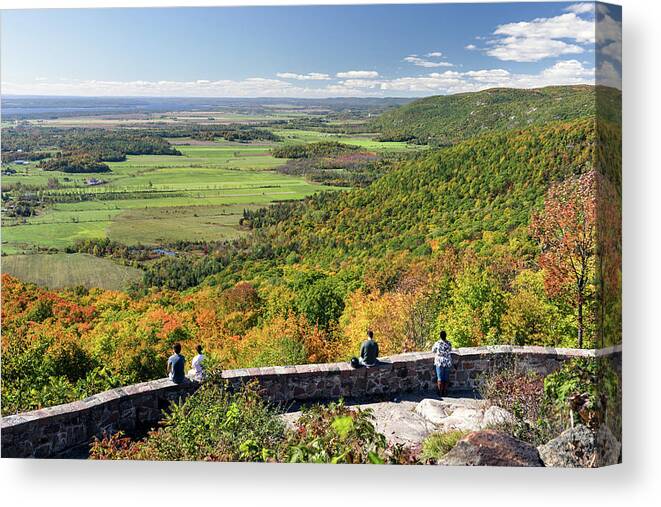 Autumn Canvas Print featuring the photograph Champlain Lookout in Gatineau Park by Michael Russell