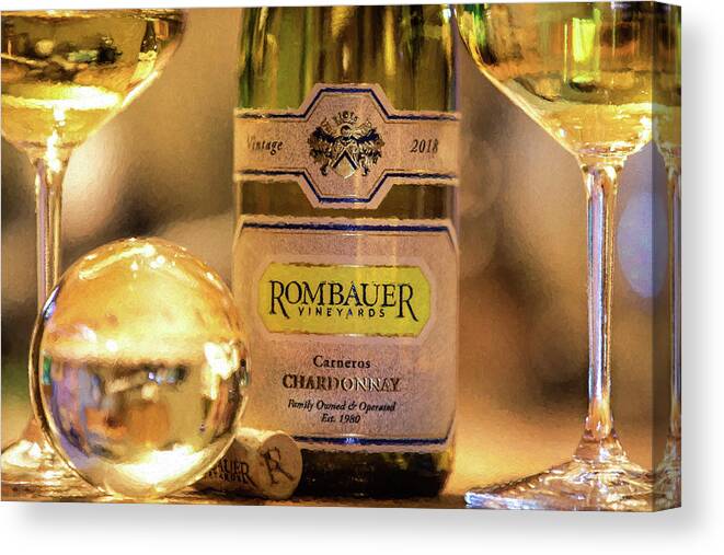Chardonnay Canvas Print featuring the photograph Chardonnay of Napa Valley 4 by David Letts