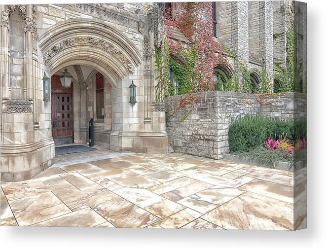 Charles Deering Memorial Library Canvas Print featuring the photograph Charles Deering Memorial Library by Patty Colabuono