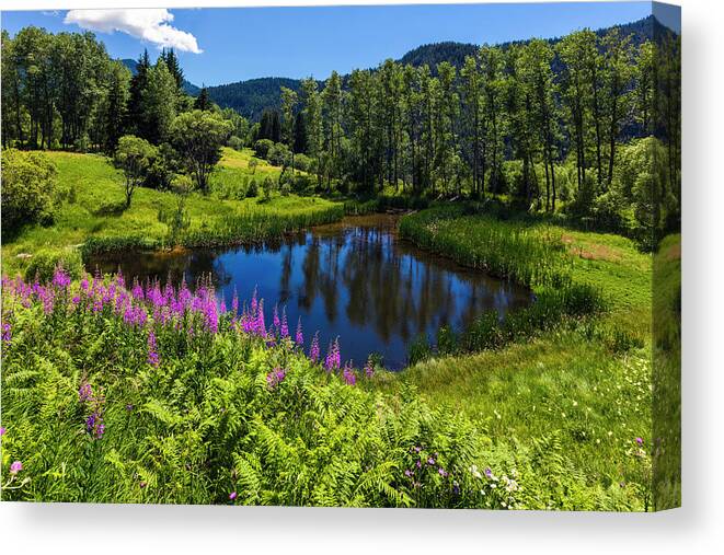 Bulgaria Canvas Print featuring the photograph Charming Lake by Evgeni Dinev