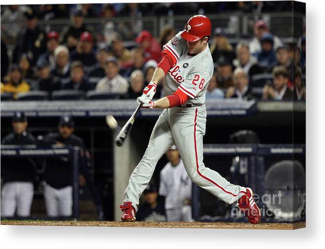People Canvas Print featuring the photograph Chase Utley by Jed Jacobsohn