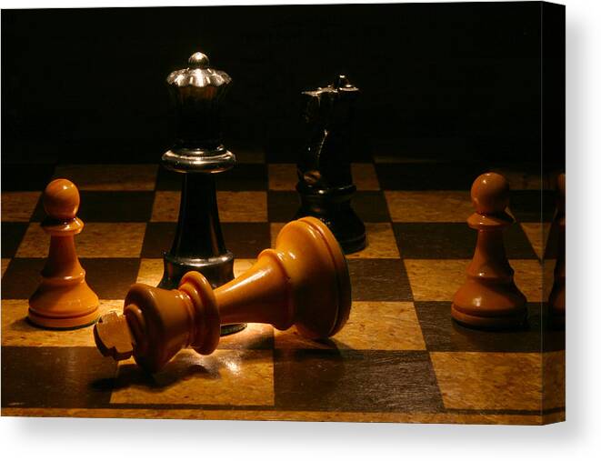 Chess Canvas Print featuring the digital art Checkmate by Brad Barton