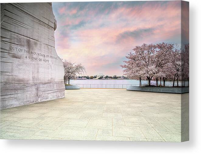 Cherry Blossoms Canvas Print featuring the photograph Cherry Evening by C Renee Martin