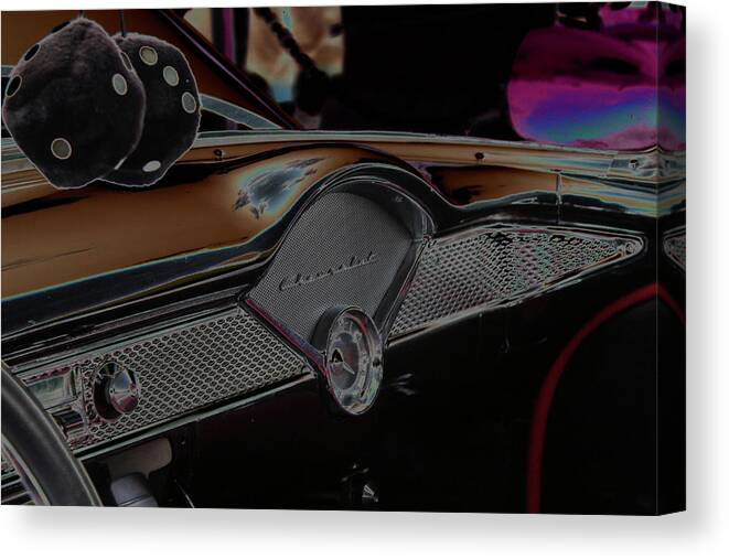 Car Canvas Print featuring the photograph Chevy Dash by Carolyn Stagger Cokley