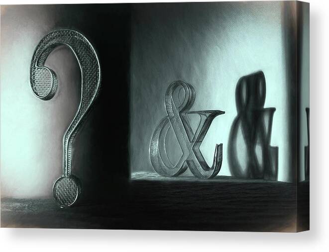 Question Canvas Print featuring the photograph Chiaroscuro Still Life by Tom Mc Nemar