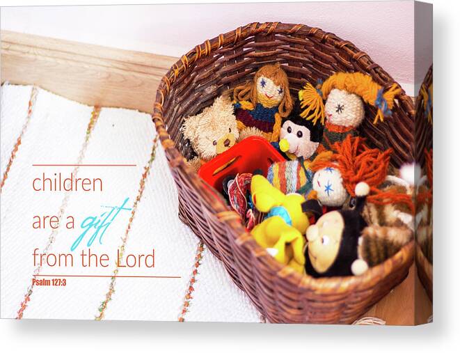 Basket Canvas Print featuring the photograph Children are a gift by Viktor Wallon-Hars