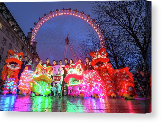 Chinese Canvas Print featuring the photograph Chinese New Year 2019 by Andrew Lalchan