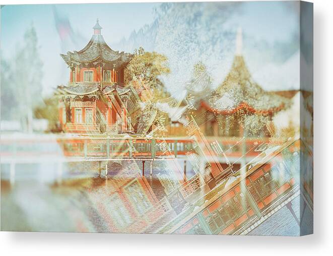 Travels Canvas Print featuring the photograph Chinese Reflections by Andrii Maykovskyi