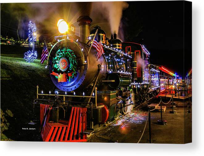 Train Canvas Print featuring the photograph Christmas Train by Dale R Carlson