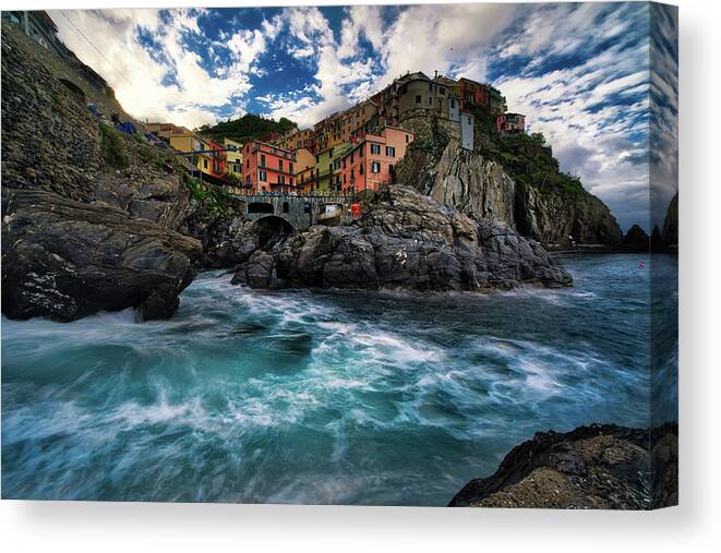 Cinque Terre Canvas Print featuring the photograph Cinque Terre, Italy by Serge Ramelli